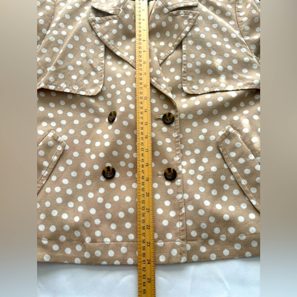 ANN TAYLOR  POLKA DOT SWING DESIGN JACKET TWO POCKET DOUBLE BREASTED SZ S - Picture 11 of 11